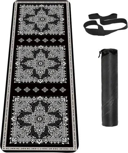 Miniatura 7 de Tapete de yoga antideslizante TPE, tapete de entrenamiento para hombres y mujeres, tapete de entrenamiento grueso con correa de transporte, tapetes