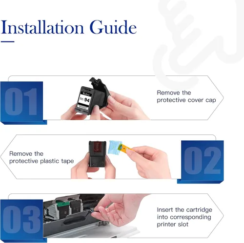 Miniatura 2 de Valuetoner Cartuchos de tinta remanufacturados de repuesto para HP 94 y 95 C9354BN C8765WN C8766WN para Officejet 150 100 H470 9800 7310 7210