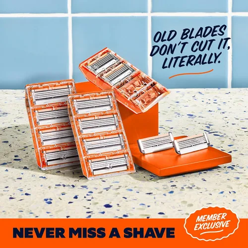 Miniatura 7 de Dollar Shave Club El juego de afeitado exclusivo para miembros 4 cartuchos de recambio Swift Rinse, 1 mango (azul), 1 mantequilla de afeitar