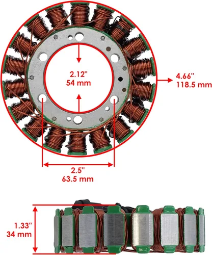 Miniatura 2 de Caltric Estator compatible con Suzuki DL1000 V-Strom 1000 2002 2003 2004 2005 2006 2007 2008 2009 2012