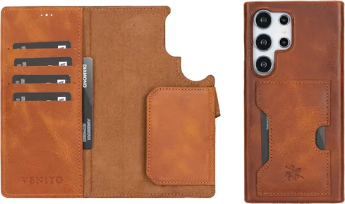 Miniatura 53 de Venito Florence - Funda de piel compatible con Samsung Galaxy S9, extra segura con bloqueo RFID, cartera desmontable para teléfono (gris decolorado)