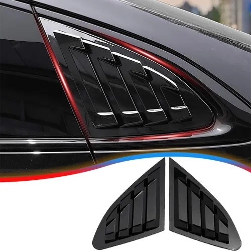 Miniatura 7 de MUXEE para Chevrolet Malibu 2016-2024 2 piezas Rejillas laterales traseras impresas para ventana, embellecedores de ventilación, persianas