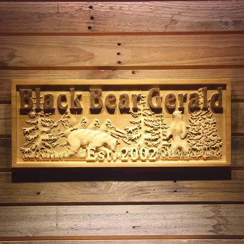 Miniatura 50 de ADVPRO wpa0031 - Letrero de madera personalizado con nombre de Lake House para decoración del hogar, boda, tamaño mediano, 18.25 x 7.25 pulgadas