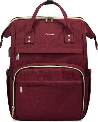 Miniatura 11 de LOVEVOOK Mochila para portátil de mujer, mochila de 15,6 pulgadas con cargador, mochila resistente al agua para profesores, mochila de trabajo