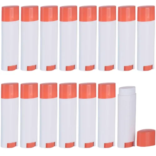 Miniatura 9 de FZBNSRKO 25 unidades de 0.2 fl oz de desodorante ovalado vacíos tubos de bálsamo labial, contenedores recargables para lápiz labial, lápiz labial