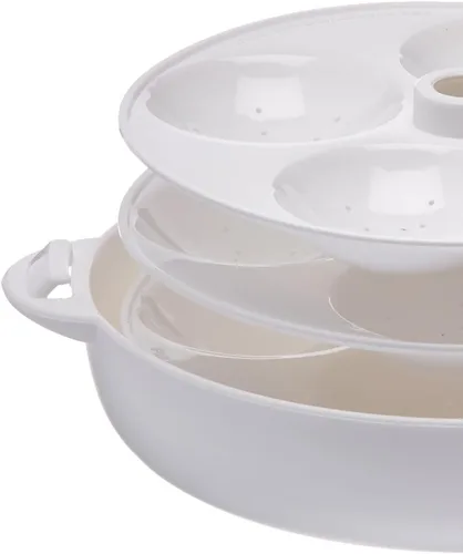 Miniatura 2 de Milton Microondas Idli Maker y vaporera, hace 12 idlis, blanco