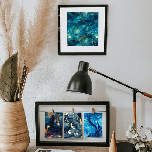Miniatura 7 de Papel de álbum de recortes con patrón de galaxia, 11.8 x 11.8 in, paquete de cartulina especial para álbumes de recortes, blocs de papel