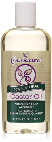 Cococare Aceite de ricino para un cabello sano, hidratante para pestañas y piel, aceite de ricino orgánico, 4 onzas