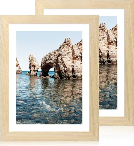 Miniatura 69 de iRahmen - Juego de 2 marcos de fotos de 4 x 6, marco de madera negro con cristal de alta definición, para mostrar fotografías de 3.5 x 5