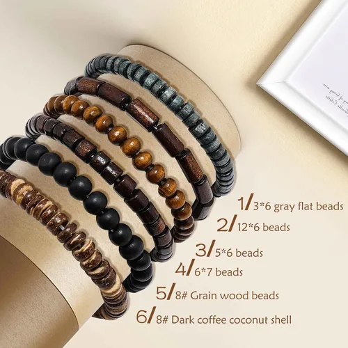 Miniatura 6 de Pulsera Gótica Ajustable de Cuero Trenzado Punk Multicapa de Estilo Grunge, Conjunto de Pulseras Emo con Brazalete de Metal, Envoltura