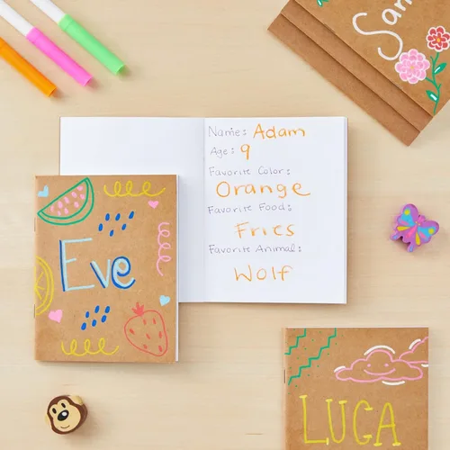 Miniatura 2 de Cuadernos de papel estraza (paquete de 48 unidades), anotadores en blanco a granel, diarios de bolsillo para niños, el aula (4.25 x 5.5 pulgadas)