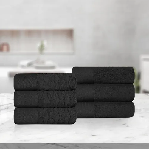 Miniatura 63 de Superior Juego de 6 toallas de 100% algodón egipcio de 500 GSM, 6 piezas, 2 caras, 2 manos, 2 toallas, ideal para baño, cocina o playa, de secado