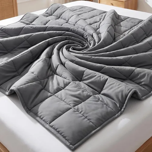 Smart Queen - Manta con peso para adultos (48 x 72 pulgadas, 10 libras, gris), manta de tamaño completo suave y refrescante para dormir, manta