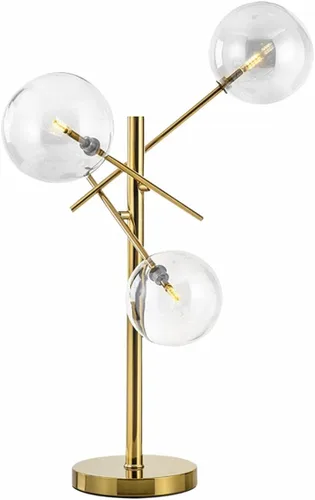 Miniatura 11 de KCO Lighting - Lámpara de mesa dorada de metal moderno de mediados de siglo con globo mate para mesita de noche, lámpara de pie de interior dorada