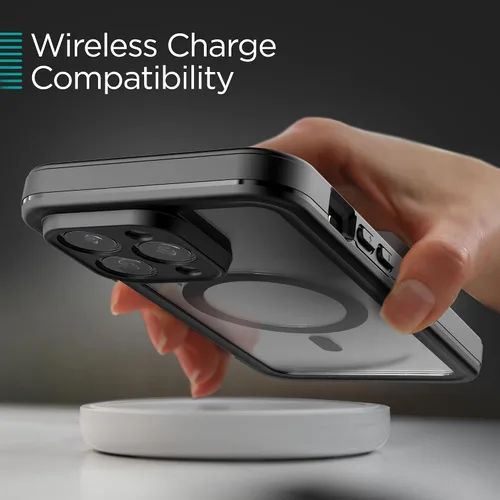 Miniatura 6 de Encased Titan - Funda impermeable para iPhone 15 Pro con clip para cinturón (compatible con MagSafe), funda protectora de cuerpo completo con funda