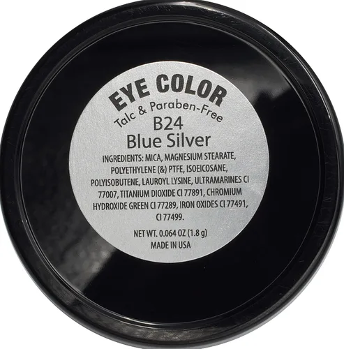 Miniatura 2 de Pure Ziva Sombra de Ojos Vegana Individual de Polvo Prensado Brillante Azul Claro Gris Plateado; Sin Talco, Parabenos y Libre de Crueldad Azul