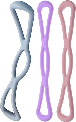 PRETYZOOM 3pcs Yoga Resistance Bands Set, High Elasticity Stretch Exercise Bands for Shoulder Opening, Chest Expansion, and Back Training, Sturdy