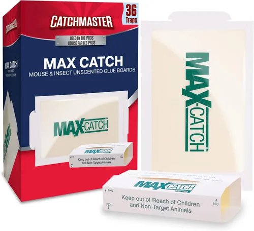 Miniatura 10 de Trampas de pegamento Catchmaster con aroma de mantequilla de cacahuete, para ratones o insectos, 72