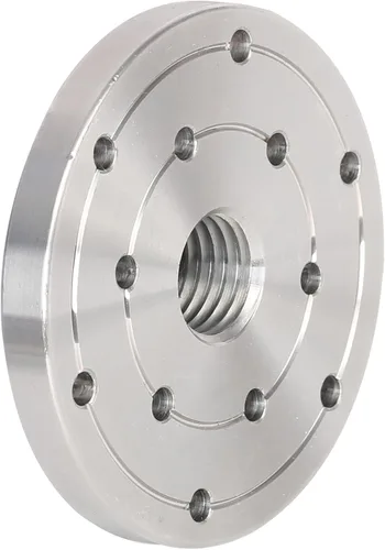 Miniatura 5 de Placa frontal de torno de madera de 2 pulgadas de acero, placa frontal de portabrocas de máquina de carpintería de husillo de 1 pulgada x 8 TPI