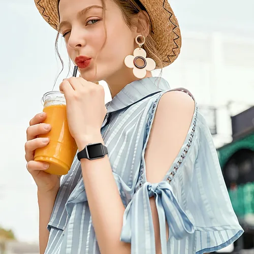 Miniatura 7 de Lerobo - Correas deportivas/delgadas y suaves de silicona compatibles con iWatch Series 10/9/8/7/6/5/4/3/2/1/SE/Ultra con correas de 38, 40, 41, 42