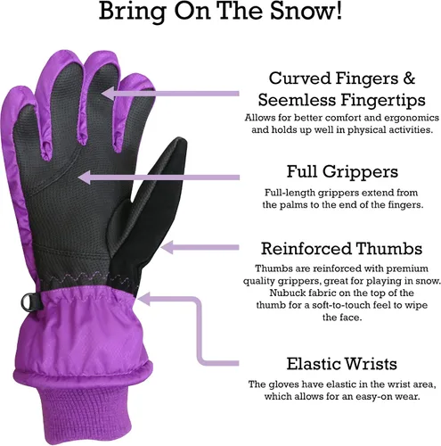 Miniatura 3 de N'Ice Caps - Guantes de invierno cálidos impermeables para niños con tecnología Thinsulate