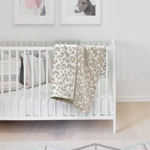 Miniatura 5 de JOOJA Manta para bebé recién nacido, para niños y niñas, esencial para bebés de 0 a 6 meses, para recibir mantas de punto, saco de dormir, Guepardo