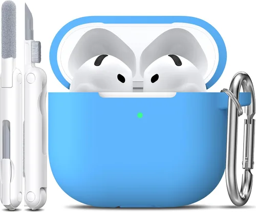 Miniatura 18 de R-fun Funda para AirPods 4 con kit de limpieza, funda protectora completa de silicona suave, compatible con AirPods 4 Gen, verde bosque C Bosque