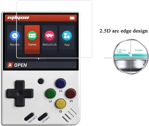 Miniatura 3 de Zshion - Protector de pantalla compatible con Miyoo Mini Plus, película protectora de vidrio templado de dureza 9H, resistente a los arañazos