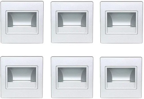 Miniatura 8 de paquete de 6 lámparas de esquina LED de 85-265 vatios, luces LED empotradas para escalera, corredores, paredes, guardarropas, recámara y más