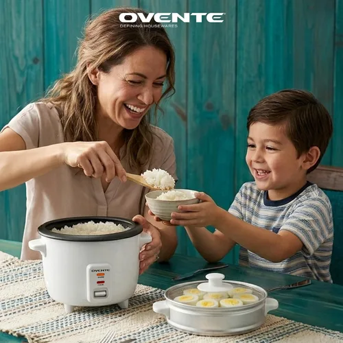 Miniatura 7 de OVENTE - Olla arrocera eléctrica y vaporizador de alimentos – Capacidad de arroz de 5 tazas, olla extraíble antiadherente, función de mantener
