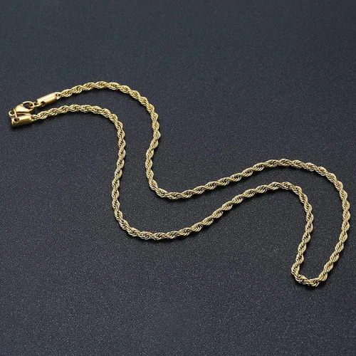 Miniatura 5 de Collar de espiga para mujer, collar de cadena plana de serpiente con relleno de oro de 14 quilates, collar de cadena de hueso de serpiente de 1.6