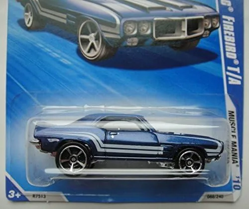 Miniatura 2 de Hot Wheels 2010 MUSCLE MANIA, AZUL '69 PONTIAC FIREBIRD T/A 10/10
