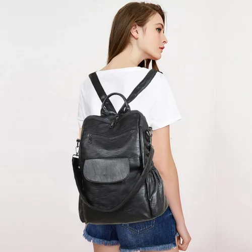 Miniatura 27 de Mochila de moda para mujer, impermeable, bolsa de viaje, bolsa de hombro convertible para mujer