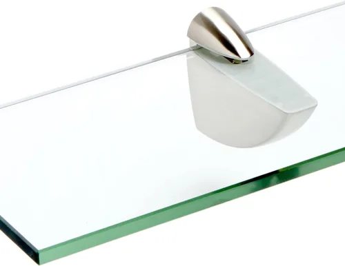Miniatura 2 de Spancraft Glass O-6x12-Estante de vidrio Oriole de acero cepillado, acero cepillado, 6" x 12" Cepillado inoxidable