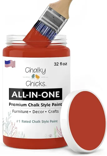 Miniatura 61 de Chalky Chicks - Pintura mate a la tiza, no requiere lijado, 4 onzas líquidas, color gris oscuro (Gun Metal Gray), para muebles, pintura sin Gris