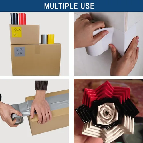 Miniatura 7 de Cinta adhesiva resistente, 7 pulgadas x 33 pies, cinta multiusos súper fuerte impermeable para manualidades y mejoras del hogar, color negro