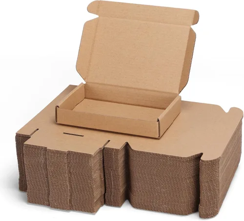 Miniatura 22 de PHAREGE - Paquete de 25 cajas de envío de 6 x 6 x 2 pulgadas, cajas de cartón corrugado marrón, cajas de correo pequeñas para embalaje de pequeñas