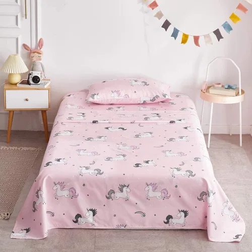 Miniatura 4 de Uozzi Bedding Bed in a Bag - Juego de edredón reversible de 7 piezas, tamaño Queen, color rosa unicornio con estrella arcoíris, microfibra suave