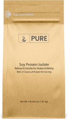 Miniatura 2 de PURE ORIGINAL INGREDIENTS Aislado de proteína de soja (4 lb) siempre puro, sin rellenos ni aditivos