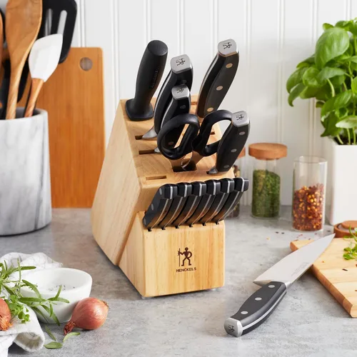 Miniatura 2 de HENCKELS Forged Premio - Juego de cuchillos de 14 piezas con bloque, cuchillo de chef, cuchillo de pelar, cuchillo utilitario, juego de cuchillos