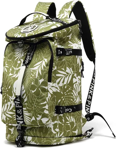 Miniatura 36 de Kalesi Bolsa de lona para gimnasio, 4 vías, impermeable, con compartimento para zapatos, para viajes, deporte, senderismo, laptop