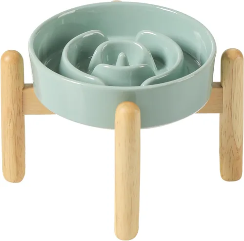 Miniatura 79 de Havniva Tazón de cerámica de 0.9 tazas para perros de alimentación lenta para perros pequeños, alimentador lento para mascotas de 6.1 pulgadas, 1 x