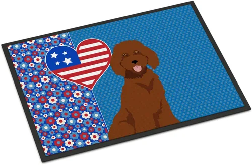 Miniatura 173 de Caroline's Treasures WDK5119JMAT Airedale Terrier USA - Tapete para interiores o exteriores, 24 x 36 pulgadas, tapete para puerta delantera