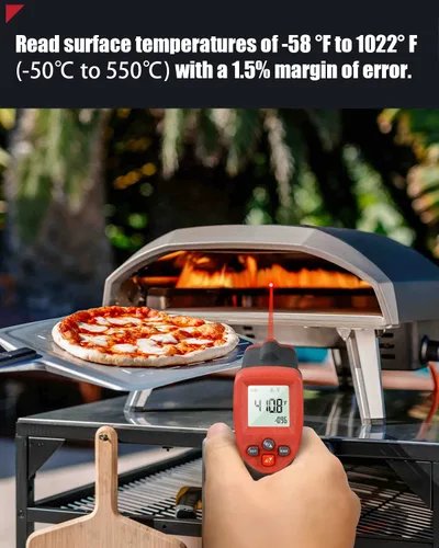 Miniatura 3 de Wintact Pistola de temperatura con termómetro infrarrojo, superficie digital sin contacto, pistola de temperatura de calor láser para cocina