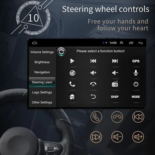 Miniatura 9 de Radio de coche 1 DIN MP5 reproductor de 7 pulgadas Bluetooth HD GPS pantalla retráctil USB iOS Android 8.1 navegación cámara de visión trasera