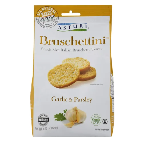 Asturi Bruschettini, ajo y perejil, 4.23 onzas
