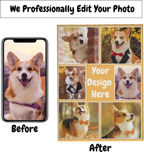 Miniatura 9 de Mantas personalizadas con fotos, manta personalizada de collage de fotos, suave, con mis propias fotos, regalos personalizados para aniversario