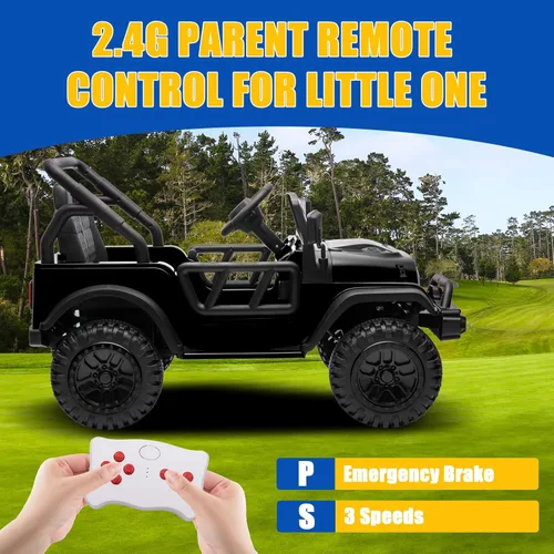 Miniatura 3 de POSTACK - Vehículo de juguete de 24 V con control remoto parental, 4x4, vehículo eléctrico con batería, 4WD, juguete UTV para niños para conducir 24