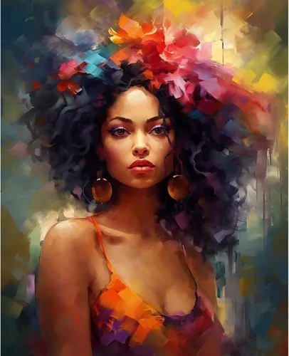 Miniatura 28 de Tucocoo Pintura por números para adultos, kits de pintura al óleo digital sobre lienzo con pinceles y pigmento acrílico, hermoso retrato de niña