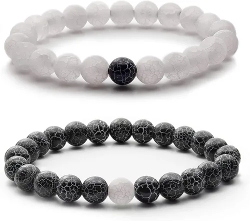 Anavego True Bond viene con una caja de regalo única, juego de pulseras combinadas. Regalo para él o ella, novio, novia, esposo, esposa, mujeres,